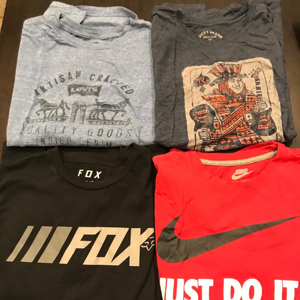 T-shirt’s (Nike, Lucky, Levis, Fox) XL lot